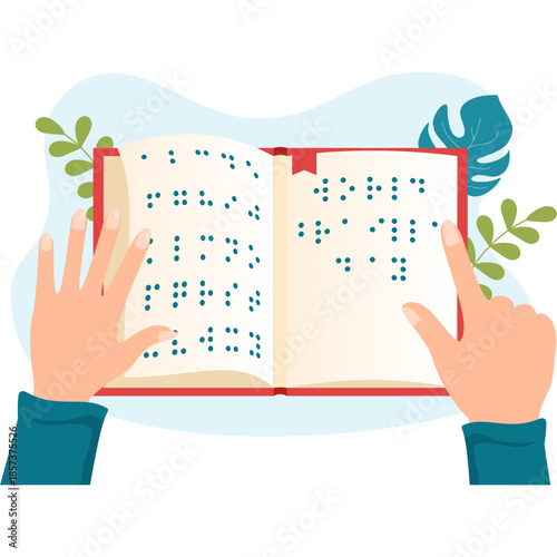 World Braille Day Reading a Book in Braille