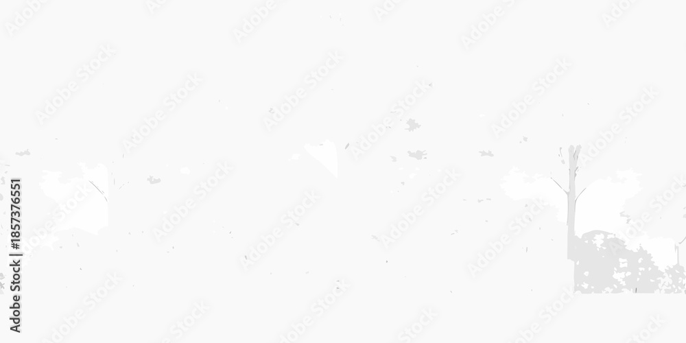 Obraz premium A minimalist winter scene with bare trees and falling snowflakes depicted in white