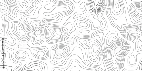 White topographic map patterns, geographic line World map with elevation assignments. Vector illustration. wave Line topography map contour background.