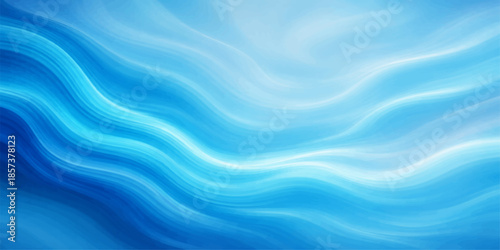 Blue abstract wavy background with flowing smooth texture