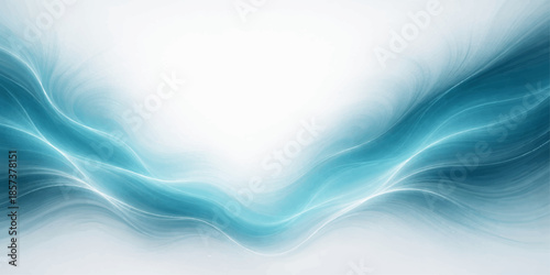 Abstract blue wavy background with flowing lines and smooth texture