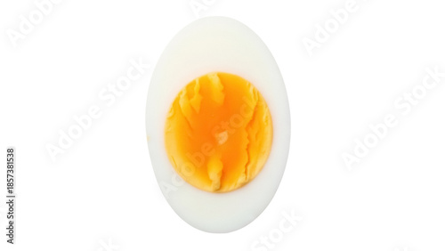 Fotografía Soft boiled egg half isolated PNG on transparent background, healthy breakfast f