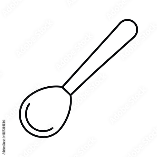 Cookie scoop outline vector icon kitchen baking dough tool on white background Vector illustration