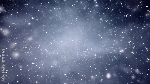 Winter Snowfall Background with Bokeh Effect