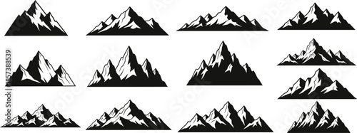Mountain Silhouette Ridge Peak Summit Range Cliff Shape
