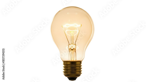 Photos Vintage light bulb isolated PNG on transparent background, classic Edison style