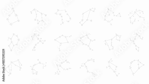 constellation map star patterns zodiac signs vector.