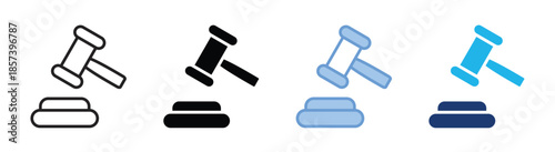 Auction icon set multiple style collection