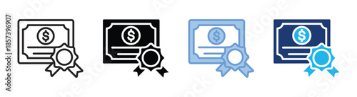 Bond icon set multiple style collection