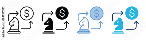 Investment icon set multiple style collection