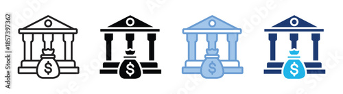 Investment icon set multiple style collection