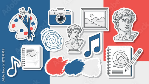 Artistic Elements and Creative Tools Collage.