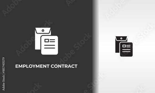 Employment Contract Vector, Icon Or Logo Sign Isolated Symbol Illustration