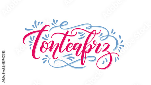Beautiful Handwritten Font with Floral Decor.