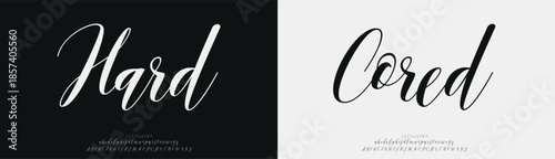 Elegant Script logo alphabet letters font. Typography luxury classic lettering serif fonts decorative vintage retro logos and number. vector illustration
