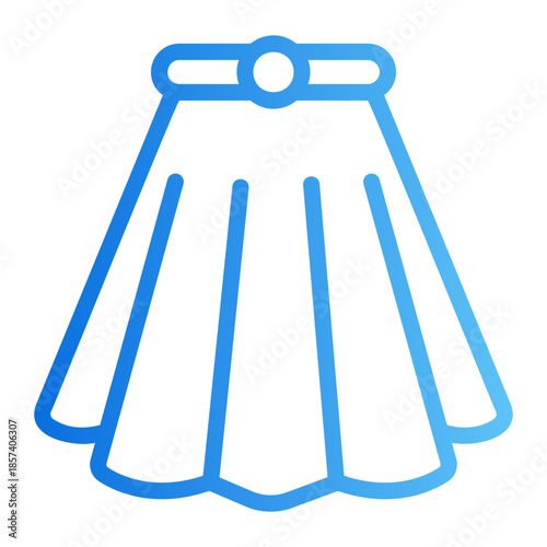 skirt Line Gradient Icon