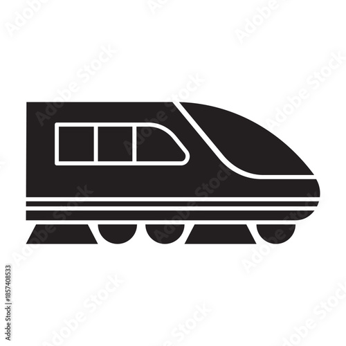 Freight train with locomotive, passenger train icons collection. Black silhouette of freight trains collection. Set of railway transport