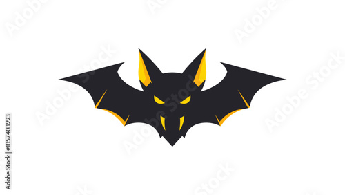Black Bat with Yellow Eyes and Ears.