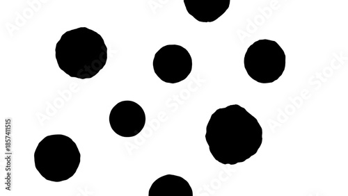 Black Circles Pattern on White Background.