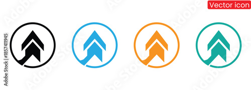 Vibrant arrow icons in circles for business or design projects