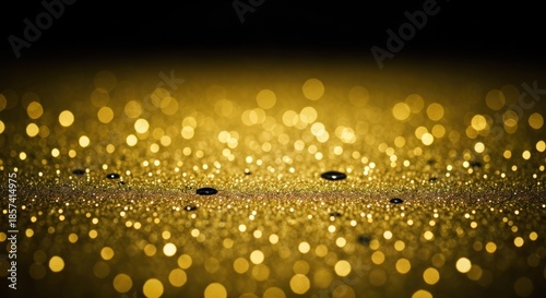 Gold glitter background with blur effect