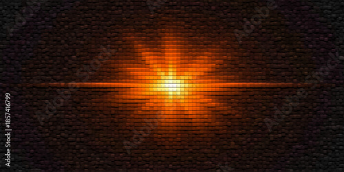 An abstract background featuring a bright explosion of sun-like rays with glowing orange fire and red flame textures, creating an energetic star-inspired design full of heat and light