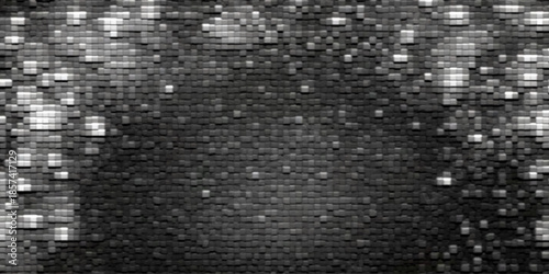 Abstract grunge black and white background with a dark textured stone surface featuring a rough asphalt road pattern and detailed gray material structure for a closeup wall backdrop design