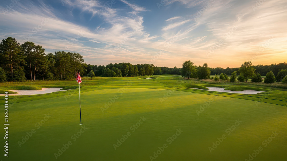 Obraz premium golf course with hole