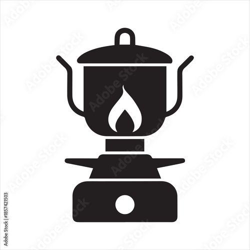 Camp Stove Icon Vector Illustration