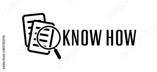 know how icon on white background