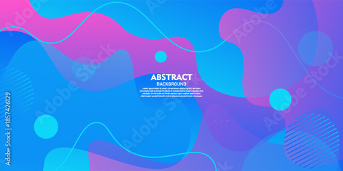 Abstract blue and purple wavy pattern on a background. Simple and trendy banner concept with transparent background elements. EPS10 vector.