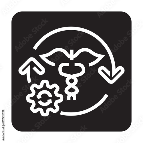 restoring black line icon for digital and print projects.  Minimal clean icons for apps and websites.