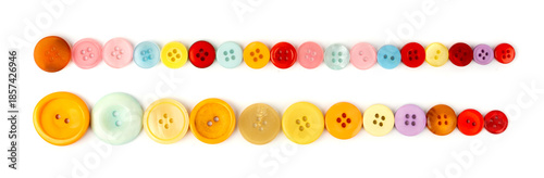 Schilderij op canvas Multicolored sewing buttons isolated