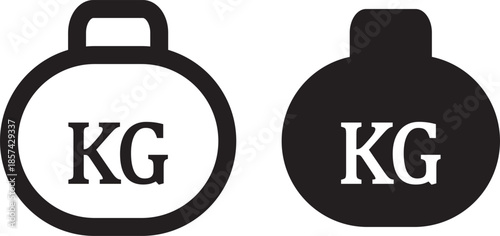 Weight heavy kg icon. weight kilogram icon vector design template. Weight icon in solid silhouette set. Vector Illustration.  logo design isolated sign symbol vector illustration