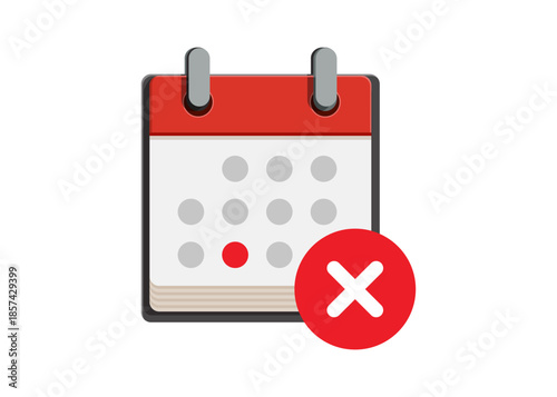Events cancelled icon concept stock illustration