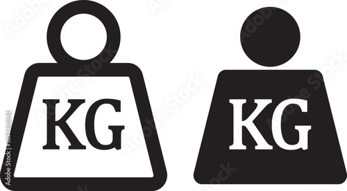 Weight heavy kg icon. weight kilogram icon vector design template. Weight icon in solid silhouette set. Vector Illustration.  logo design isolated sign symbol vector illustration