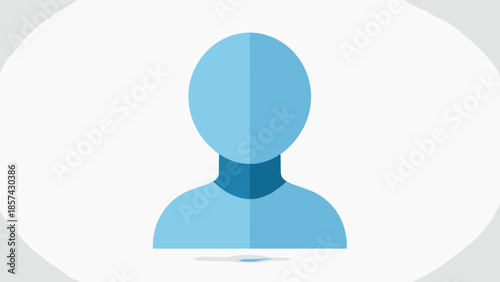Blue Human Icon Avatar Profile Placeholder.