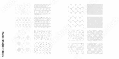 Abstract patterns and textures displayed in a grid arrangement on a white background