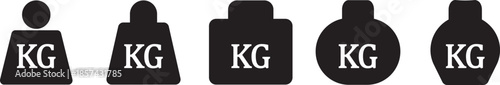 Weight heavy kg icon. weight kilogram icon vector design template. Weight icon in solid silhouette set. Vector Illustration.  logo design isolated sign symbol vector illustration