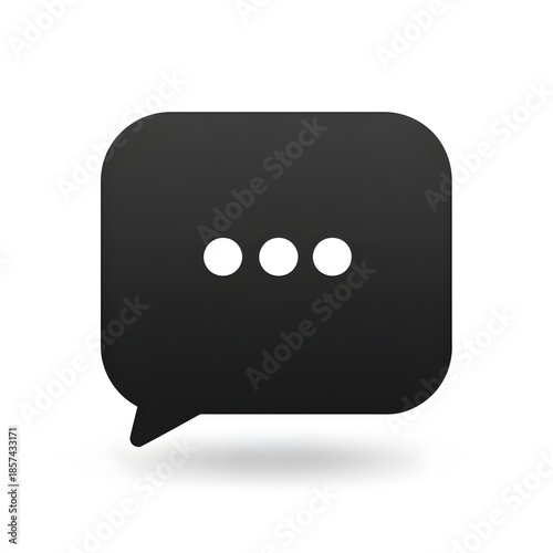 black and white speech bubble