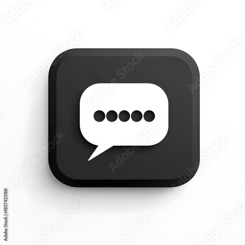 chat icon on metal button