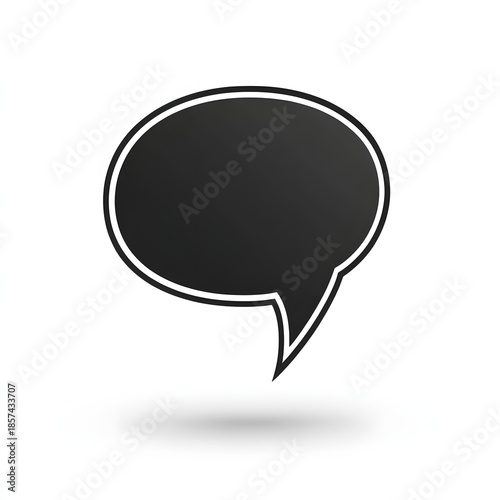 black and white speech bubble