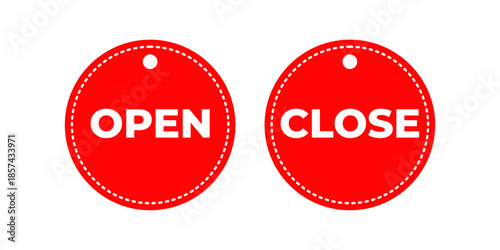 Open and close button icons isolated on transparent background for user interface navigation and application design