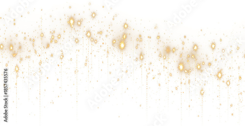Schilderij op canvas Vector gold glitter particles Gold glitter particles Gold sparks and golden stars glitter special light effect
