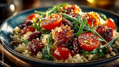 Quinoa salad greens beans tomatoes wallpapers
