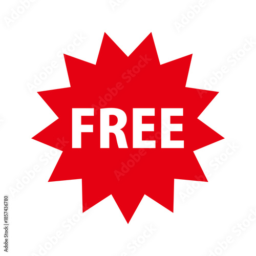 FREEの文字のPOPイラスト