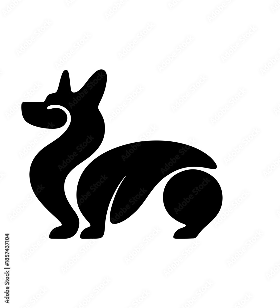 Obraz premium Pet dog icon symbol template for graphic and web design collection logo vector illustration 