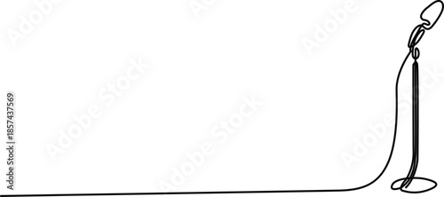 Person holding microphone on stage Vector