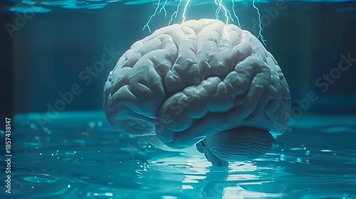 Descending into the depths of the human brain through neural pathways, first-person third-eye view