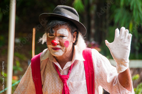 Fotografija Portrait of impersonator as a joker, India.